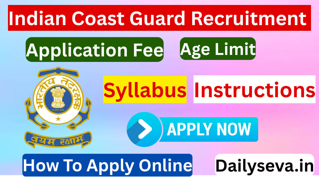 Indian Coast Guard Recruitment 2025 : Apply