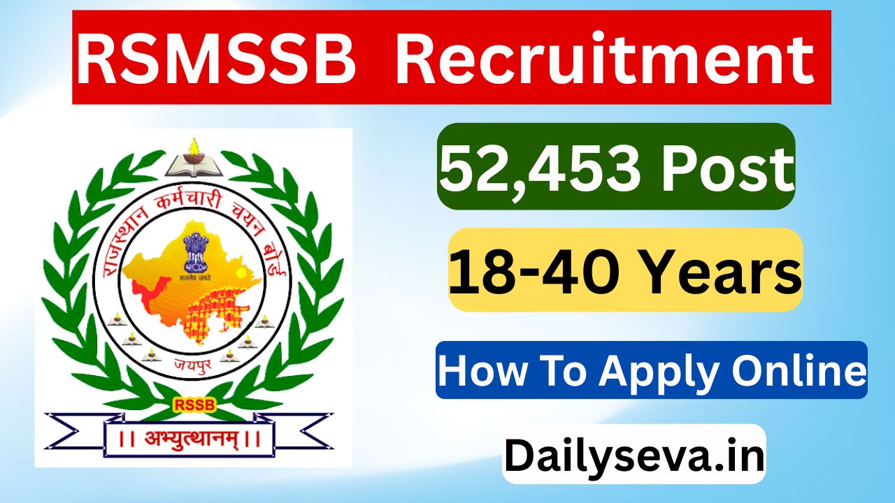 RSMSSB Group D 10th pass | 52,453 Vacancy
