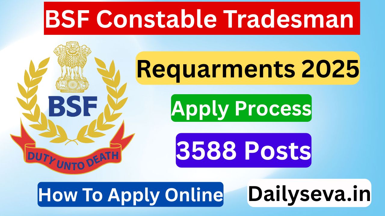 BSF Constable Tradesman Recruitment 2025